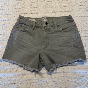 Gray Green Women's Denim Shorts Size 8/29